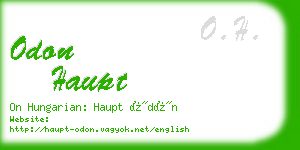 odon haupt business card